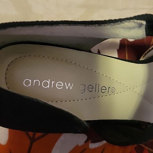 Andrew Geller Size 6.5 heels with black and tan woven toes - Picture 2 of 5
